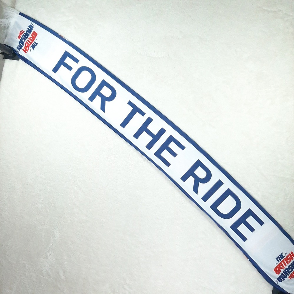 Triumph Motorcycles The British Invasion Tour Scarf For The Ride Fringe 58"×6.5"